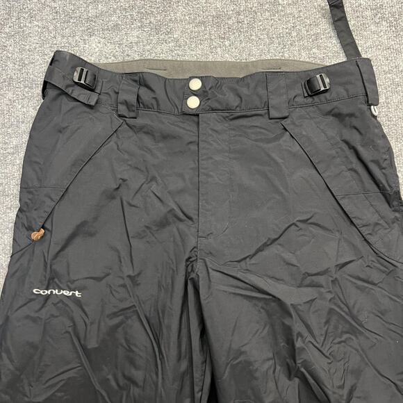 Columbia Convert Omni-Tech Snow Pants Mens Medium Black Waterproof Ski Snowboard - Picture 4 of 16
